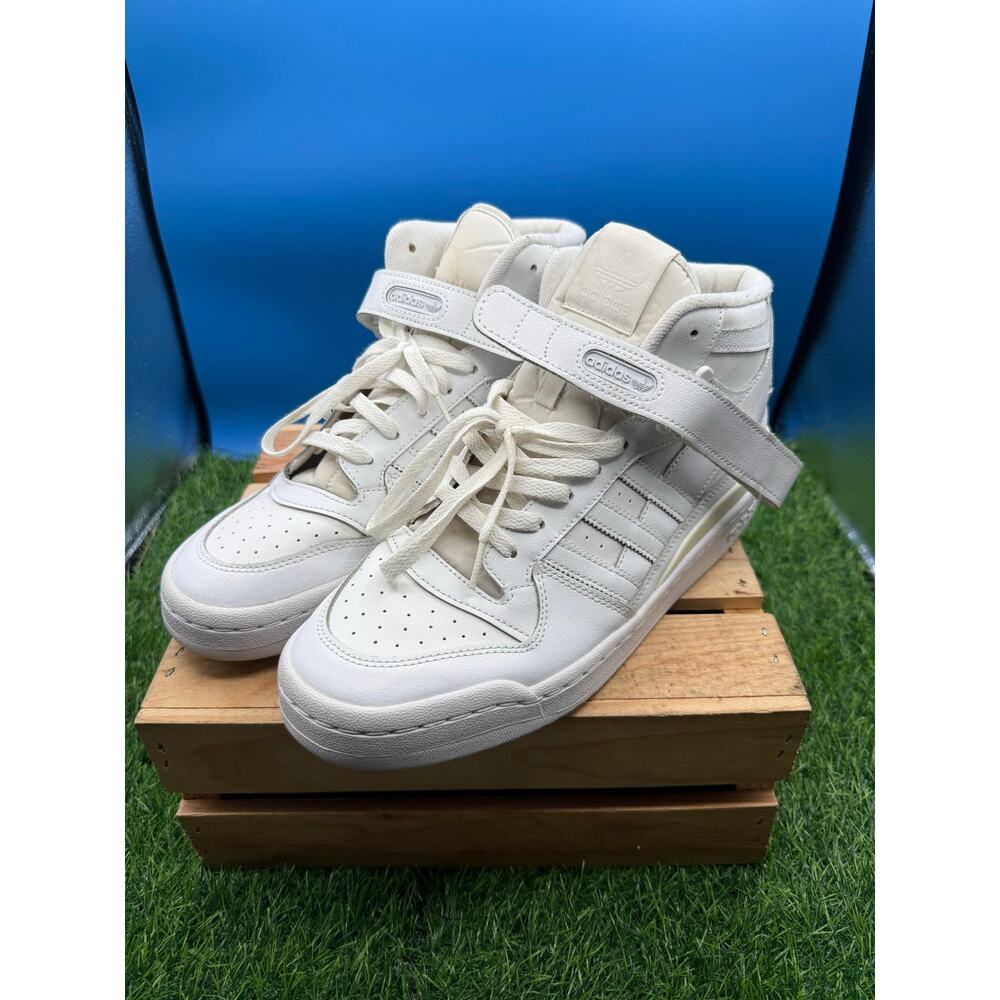 Adidas Forum Mid 'Triple White' Men's Size 11 Basketball Sneakers-FY4975-Leather